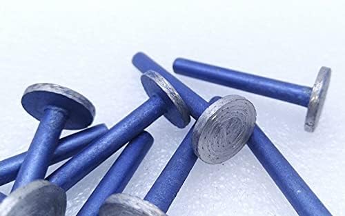 5pcs 46# Cylindrical Diamond Grinder Head T Wheel Sintering Mounted Points for Stone, 6mm Shank Carving Grinding,D25X5
