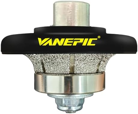 3/8 inch B10 Diamond Demi bullnose Half Bullnose Profile Wheel Diamond Hand Profiler Router Bit with 5/8-11 Thread for Grinder Polisher Granite Marble Concrete and Countertop Edge Shaping