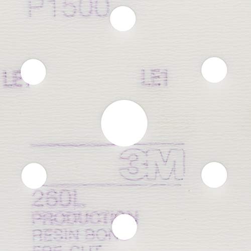 3M Hookit Finishing Film Abrasive Disc 260L, 01071, 6 in, Dust Free, P600, 100 Discs per Carton