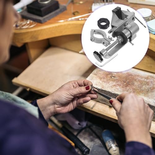 IMIKEYA 2-In-1 360° Rotating Woodworking Vise and Drill Press Clamp, Multipurpose Bench Vise Table Clamp for Metalworking and Welding, Heavy Duty Workholding Device