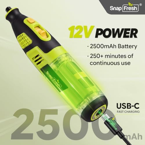 SnapFresh 12V Cordless Rotary Tool Kit, 32,000 RPM, 111 Accessories