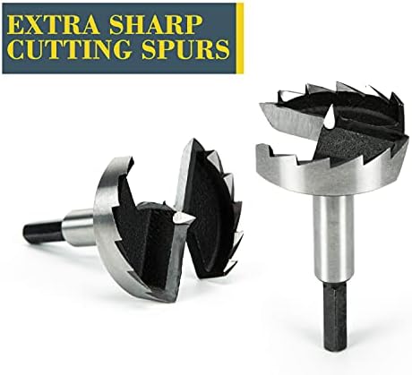 INTOO Hex Shank Forstner Bit Set 8pcs Multi Sided Shank Wood Drill bit Set