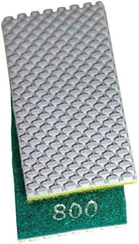 HPW112H Diamond Hand Polishing Pads Flexible for Concrete Glass Marble Stone Polishing, 5 Pads 1 Backing Pad Set