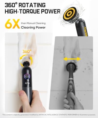 Fanttik Flip G10 Nano HomeCare Electric Spin Scrubber, Tile Grout Brush