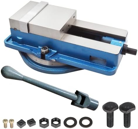 findmall 6 x 7-1/2" Accuracy Mill Vise Lengthen W/Swivel Base for Milling Shaping and Drilling Machines