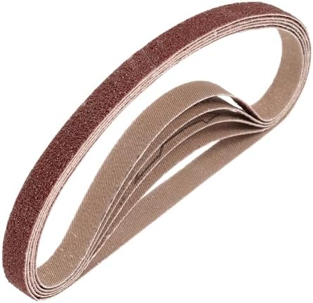 HARFINGTON 3/8 x 21 Inch Sanding Belts, 5 Pcs 40 Grits Aluminum Oxide