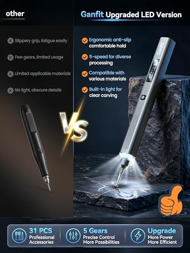 Engraving Pen for Metal, Wood, Glass and Plastic, Gift for Teens, Grey