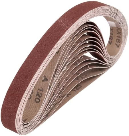 HARFINGTON 1 x 30 Inch Sanding Belts, 12 Pcs 120 Grits Aluminum Oxide