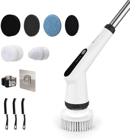 Ibergrif Electric Cleaning Brush with 6 Brush Head, Electric Spin Scrubber