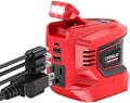 LIVOWALNY 220-250W Power Inverter Compatible with Milwaukee 18V Battery - DC 18V to AC 110-120V Portable Power Station with 1 AC Outlet - 2 USB 1 Type-C & LED Light for Camping Power Outage -Tool Only
