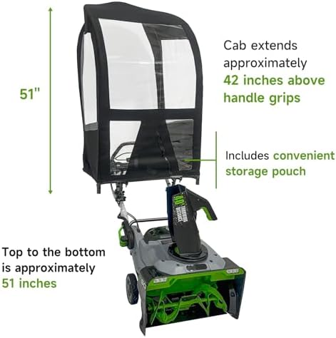 490-241-0032 SaintTejia Universal Snow Thrower Blower Cab Cover Compatible with Cub Cadet,Troy-Bilt,Craftsman,Ariens,Toro,Husqvarna,John Deere,EGO and Most Two-Stage & Three Stage Snow blowers