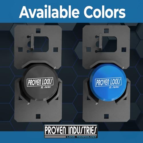 Proven Industries Puck Lock Hasp Kit - Storage Door Security, Blue