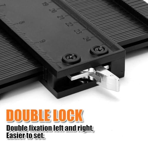 Saker Connection Profile Gauge,Contour Gauge Duplication,Precisely Copy Irregular Shape,Irregular Woodworking Tracing,Must Have Tool for DIY Handyman, Construction (5+10 INCH Connection)