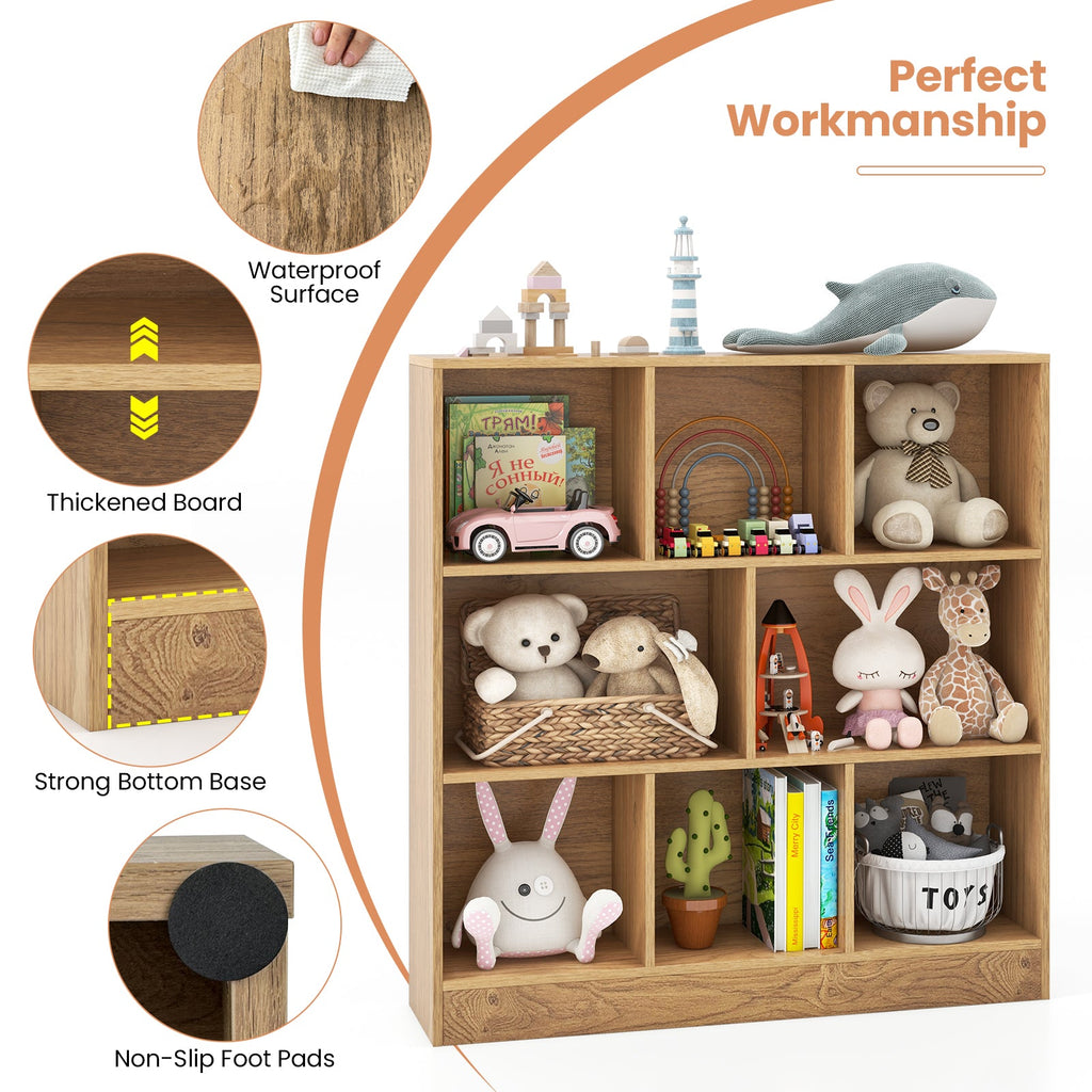 41 Inches 8-Cube Freestanding Bookcase for Kids