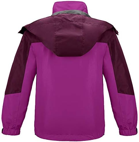 wantdo Girls' 3-in-1 Ski Jacket Windproof Winter Coat Hooded Raincoat