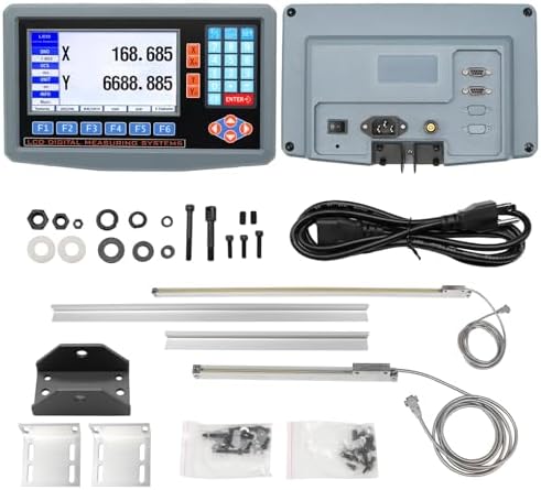 2-Axis Digital RPM Linear Scale Encoder DRO Kit 350mm+700mm
