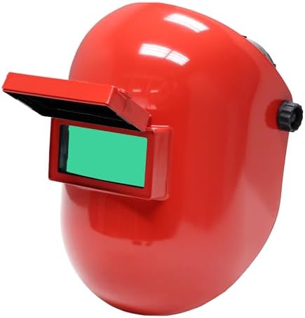 Armour Guard Sugar Scoop Red Pipeliner Fiberglass Welding Helmet With Flip Front