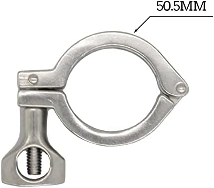QiiMii 13MHHM Stainless Steel 304 Single Pin Heavy Duty Tri Clamp with Wing Nut for Ferrule TC 1.5"(10 Pack) (1.5 Inch).