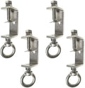 CHENGLONG 4Pcs Pipe Clamp Hooks; Metal Beam Clamp Hanger; 2Inch C Clamp Hook; Stainless Steel; Silver; Lockable Width 1.32"2.4"; Supports Up to 100 Pounds