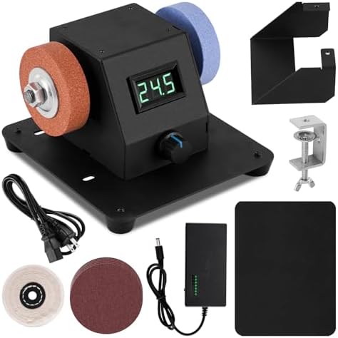 3" Mini Bench Grinder Polisher Machine, 350W Mini Disc Sander