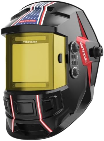 YESWELDER Large-View Welding Helmet, True Color 4-Sensor Lens