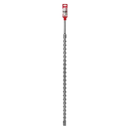 Diablo Rebar Demon SDS-Max 4-Cutter Full Carbide Head Hammer Drill Bit - 1-1/8" Diameter, 36" Length, 31" Working Length - DMAMX1280