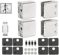 Stainless Steel 316 Square Flat Back Glass Clamp 55 x 55 mm for 3/8" - 1/2" Tempered Glass or Laminated Glass, Mirror Chrome Finish, GC-056M, 40 Pieces
