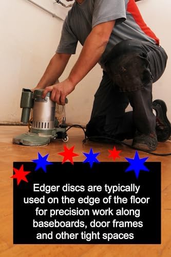 Sungold Abrasives 87503 Plain Backed Edger Sanding Discs for Floor Sanders 40 Grit Heavyweight Silicon Carbide Paper with 7" x 7/8" Center Hole (50 Pack)