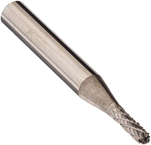 Drill America SC-11 Carbide Burr/Rotary File Cylindrical Radius-End Double Cut for Die Grinder 1/8" Dia. x 1/2" Cut Length with 1/4" Shank and 2" Overall Length, DUL Series