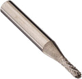 Drill America SC-11 Carbide Burr/Rotary File Cylindrical Radius-End Double Cut for Die Grinder 1/8" Dia. x 1/2" Cut Length with 1/4" Shank and 2" Overall Length, DUL Series