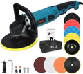Buffer Polisher,Car Polisher Kit, 6 Inch/7 Inch 1300W 6 Variable Speed 600-3000 RPM, for Car Polishing, Buffing, Waxing