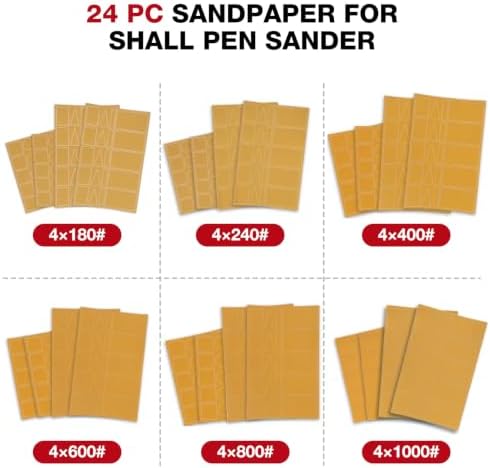 SHALL Pen Sander, Extra 24 pc Sandpaper