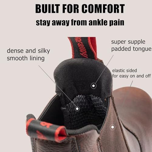 SUREWAY Men's Slip On Fire & Safety Work Boots Composite/Soft Toe