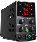 DC Power Supply Variable, 0-120V 0-3A Adjustable Switching DC Regulated Bench Power Supply with High Precision 4-Digit LED Display, 5V/2A USB Port, Coarse and Fine Adjustment SPS-12003