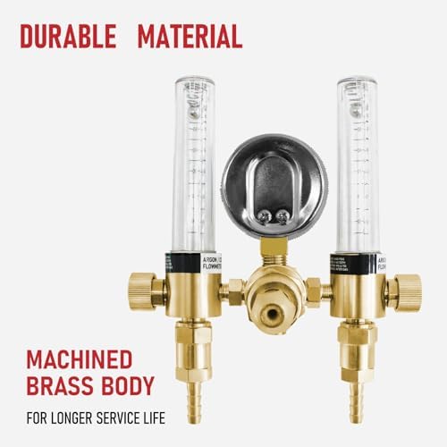 RX WELD Dual Output Argon Flow Meter, 0-60 CFH, CGA580 Inlet