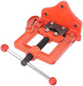 Bench Pipe Vice 2 Inch Capacity Heavy Duty Yoke Clamp Alloy Steel Construction for Threading Cutting Plumbing Workholding Tools