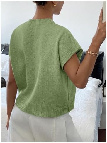 SOLY HUX Women's Short Sleeve Business Casual Sweater