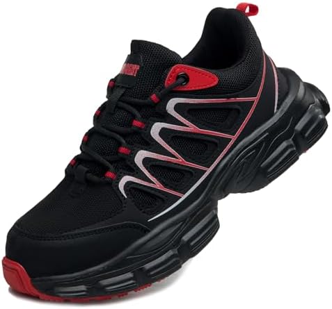 Hogent Steel Toe Shoes for Men Women - Non Slip & Lightweight Work Shoes