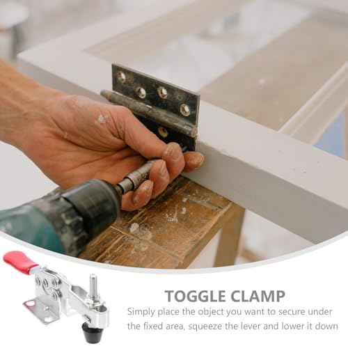 MAGICLULU 10pcs Quick Toggle Clamps Horizontal Push Fixed Hold Aid Tool Metal Workholding Devices for Woodworking and Machine Operation