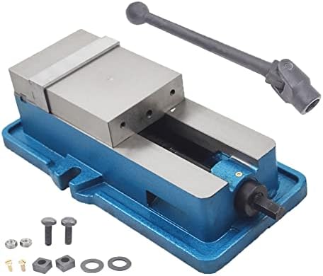 kimllier 4 Inch Heavy Duty Milling Machine Vise, Ductile Iron Accuracy Lock Down Vise, Accuracy Mill Vise without Base Fit for Finishing Milling Machines, Drilling Machines, and Accuracy Parts
