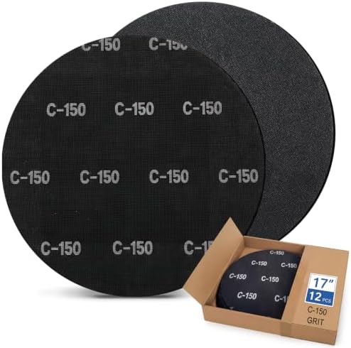 Lounsweer 12Pcs 17" Sanding Screen Disc Mesh Floor Sanding Screen, 150 Grit