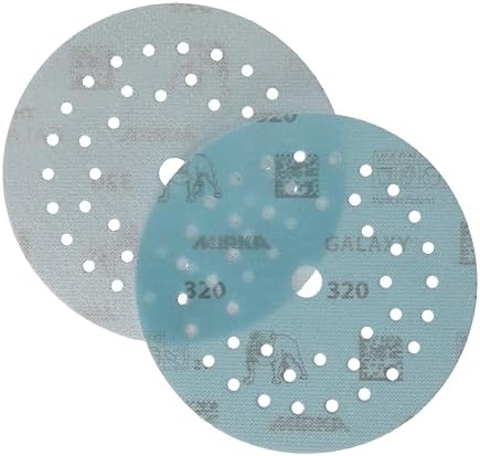 Mirka Galaxy Multifit Sandpaper 5 inch Grit 320 50 Discs Pack