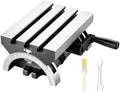 VEVOR Rotary Table 7 x 5 in Tilting Milling Table Heavy Duty Cast Iron Body, Robust & Durable, with 0-45 Degree Left & Right Adjustable, Worm Gear, Precision Scale, for Milling Machine, Drill Press