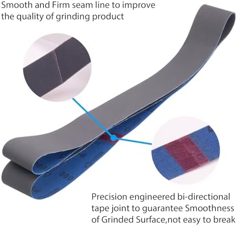 2 x 72 Silicon Carbide Knife Sharpening Sanding Belts, 6 Pack