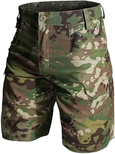 Mens Work Shorts Cargo Tactical Outdoor Wear Resistant Hiking Tool Shorts