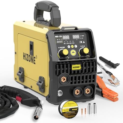 HIZONE 3 in 1 135A MIG Welder,with FLUX MIG/Stick/Lift TIG Multi-Process