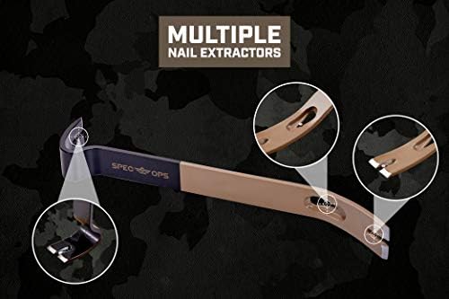 Spec Ops Tools Pry Bar, Crowbar for Demolition & Nail Pulling, High-Carbon Steel, 15" Flat Pry Bar