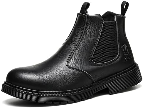 Steel Toe Boots for Men & Women,Slip On Work Boots for Construction
