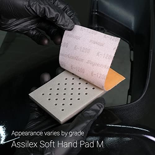 Eagle Abrasives Super Assilex Flexible Sanding Sheet Finishing Starter Kit, SP19115, K600-K1500, 25 Sheets + 1 Foam Hand Block & Interface Pad + 1 M Hand Pad