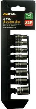 Pro-Grade 19200 1/4-Inch Dr. SAE Socket Set, 8-Piece